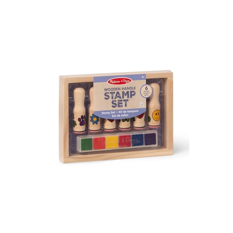 Melissa & Doug Sellos Con Mango De Madera, Artes y