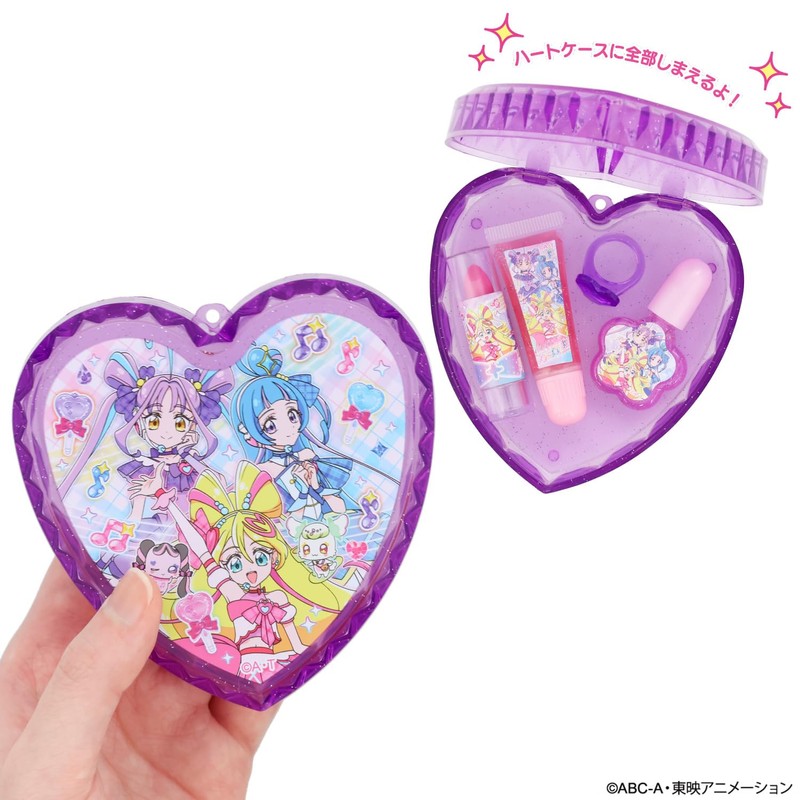 Shobido Idol Pretty Cure Glitter Heart Case Cosmetics Set, Ring,