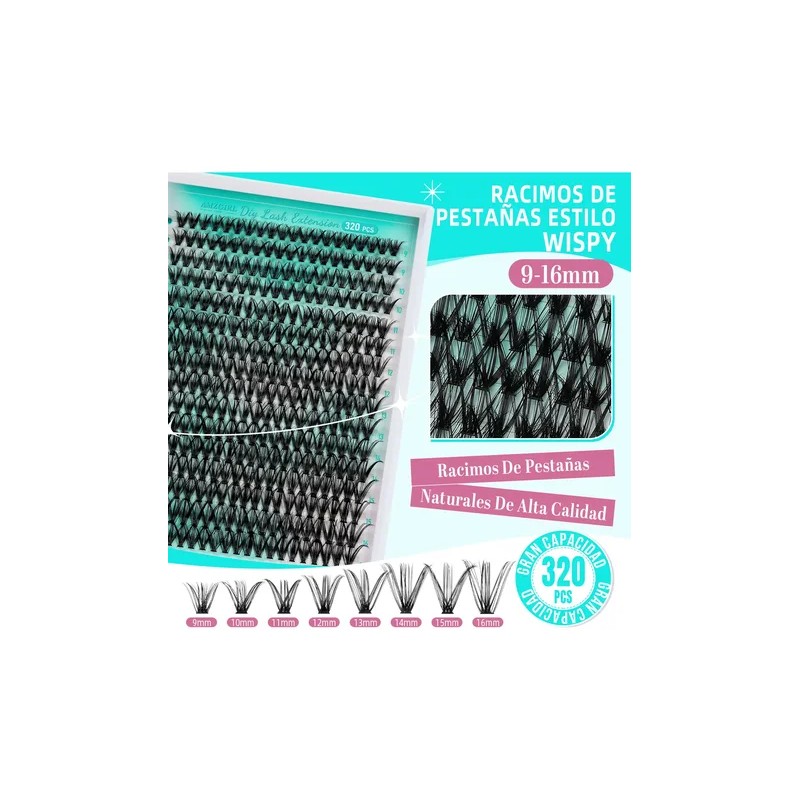 Pestañas Postizas Naturales 320pcs Extensiones De Pestañas
