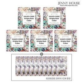 Jenny House Origin Hair Color 5pcs + 10 Treatment Pouches 5 Mocha Brown + 10 Treatment Pouches / 제니하우스 오리진 헤어컬러 염색제 5개+트리트먼트파우치 10개 모카브라운5개+트리트먼트파우치10개