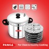 PANCA Idli Maker With 6 Plates - Stainless Steel Premium