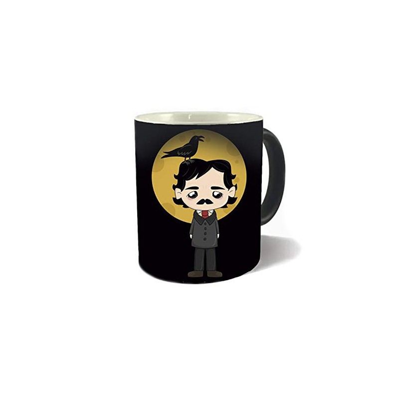 Taza Mágica 11oz Edgar Allan Poe caricatura