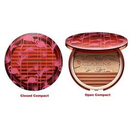 Clarins FLAMINGOS BRONZING POWDER 3 Blendable Shades Large 0.60 OZ New.No.Box