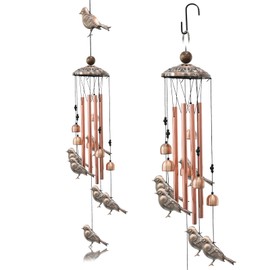 Wind Chime Garden, Wind Chimes for Outdoor Hanging Birds, Wind Chime Balcony, Witch Bells Door Protector for Outdoors, Wind Chime Metal, Garden Decoration Outdoor, Wind Chime for Yard, Patio and Home
