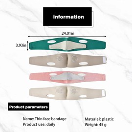 ROMOLY Double Chin Remover, Face Lifting Tape, Thin Face Bandages, Reusable Double Chin Reducer V-Line Mask for Double Chin and Saggy Face Skin
