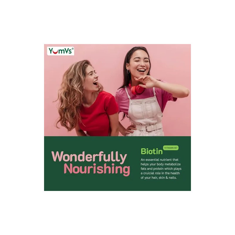 Yumvs Biotina Gummies 10000 Mcg Potencia Máxima 70 Unidades