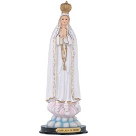 ICE ARMOR 12" H Our Lady of Fatima Statue Our Lady of The Holy Rosary of Fatima Holy Figurine Religious Decoration