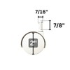 Chromcraft Replacement Dual-Wheel Chair Caster Castor Rolling Wheels (White; Set