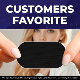 30 Pcs Premium Black Tapes Hypoallergenic Gentle Tape, Pain Free Removal