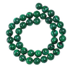 Natural Stone Beads 8mm Malachite Gemstone Round Loose Beads Crystal Energy Stone Healing Power for Jewelry Making DIY,1 Strand 15"