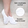 Eurow Cosmetic Moisturizing Therapy Socks, Cotton and Spandex, White, 2
