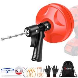 35FT Drain Snake Tools, 14-in-1 Double Mode Drain Auger (New)