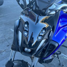 WOOGA Motorcycle MT07 Windscreen for YA&MA&HA MT-07 FZ07 FZ-07 Accessories 2021 2022 2023 Wind Deflectors Protection Windshield Front Fairing Modified Accessories (Dark Smoke)