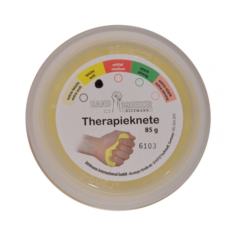 Dittmann Therapy Clay Light Yellow, Hand Squeezer