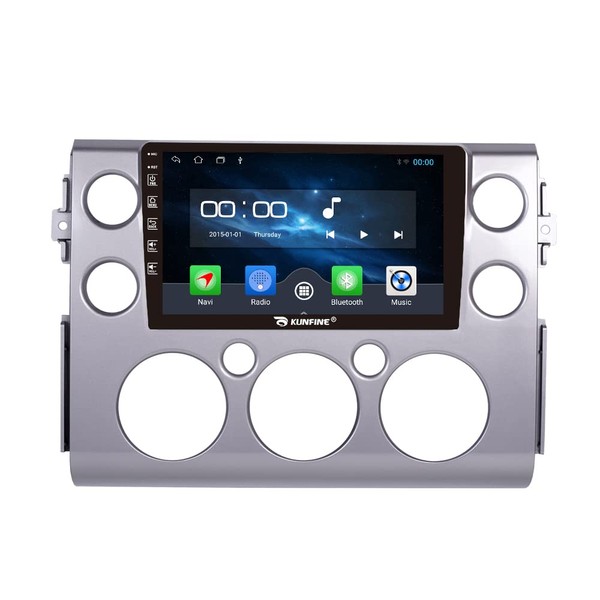 KUNFINE Android Autoradio Car Navigation Stereo GPS Radio 9" IPS Touch Screen Pad BT WiFi Headunit Tablet for Toyota Fj Cruiser 2006-2020 if Applicable Quad Core 1G+16G