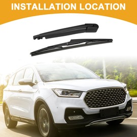 Partuto Rear Windshield Wiper Blade Arm Set - for Hyundai Santa Fe DM 2013-2017 Plastic Rubber Black - 1 Set