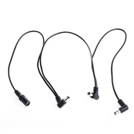 MODOVER 1 to 3-Way Guitar Pedal Power Splitter Cable, Daisy Chain Power Cable DC5521 9V 2A, Right Angle Connector, 2.6 Ft Multi-Link Power Cord