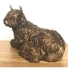 Laying Highland Cow Mother & Calf ornament figurine from the