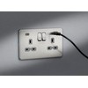 13A 2G SP Switched Socket with Dual USB A+C (5V