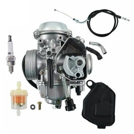 Carburetor and Throttle Cable For Honda Fourtrax 250 350 TRX 250 TRX250 TRX350 Big Red 250 Rancher 350 TRX350TE TM FM Foreman 400 TRX400FW ATV