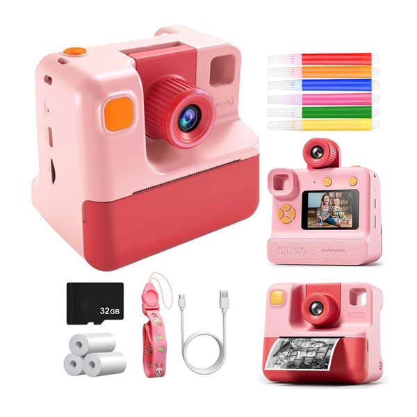 AIXXCUVQ ABS Kids Camera Instant Print Kids Instant Print Camera