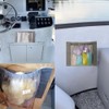 Boat Adhesive Backed Storage Bag - Marine Mesh Organizer Pouch