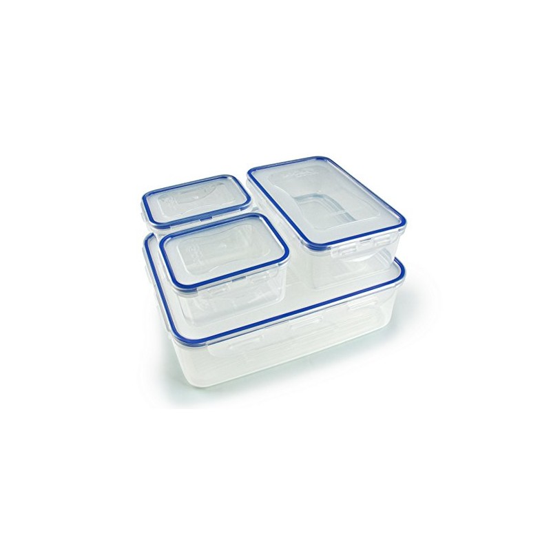 4pce container set - Rectangular 3.9lt with Freshness Tray/ 1.0lt/