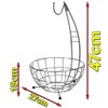 CHROME HANGING FRUIT BOWL VEGETABLE BASKET HOOK TREE APPLE ORANGE
