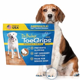Dr Buzby's Medium ToeGrips para perros, tracción instantánea en suelos de madera/madera dura, alivio antideslizante para perros, pinzas para perros ma