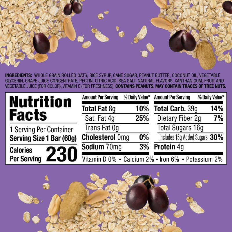 Bobo's Peanut Butter and Jelly Oat Snack Variety Pack, 10