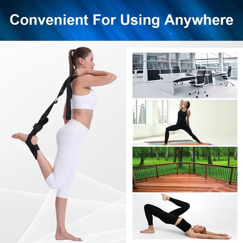 flintronic Yoga Stretching Strap, Stretcher Yoga Belt with Loops, Leg