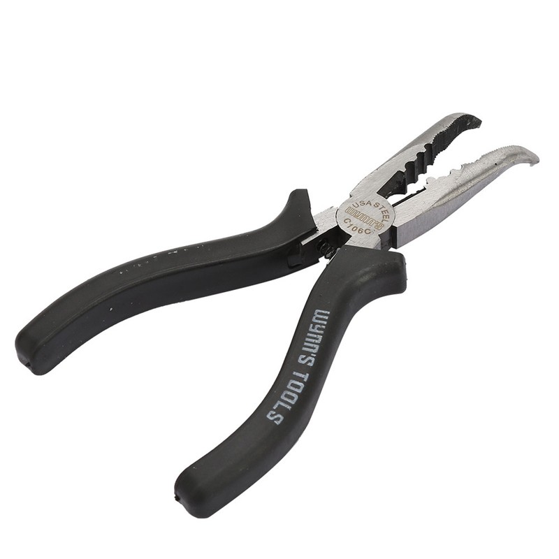 6'' High Carbon Steel Slimline Bent Nose Pliers Round Curved