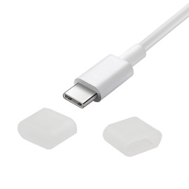 Jiozermi - 20 tapas de silicona USB C antipolvo - Funda de puerto macho tipo C transparente para cualquier puerto macho de carga tipo C