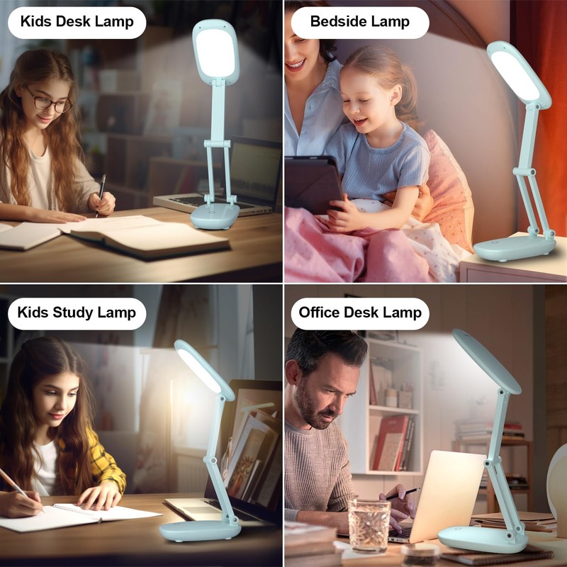 Akejrym LED Desk Lamp for Office Home & Battery Operated
