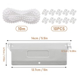 YSOOUA Pack of 12 Slat Curtain Weight Plates 127 mm Slat Curtain Replacement Parts for Vertical Blinds Curtain with Chain Roller Chain and Chain Connector for Vertical Blinds Weights Slats