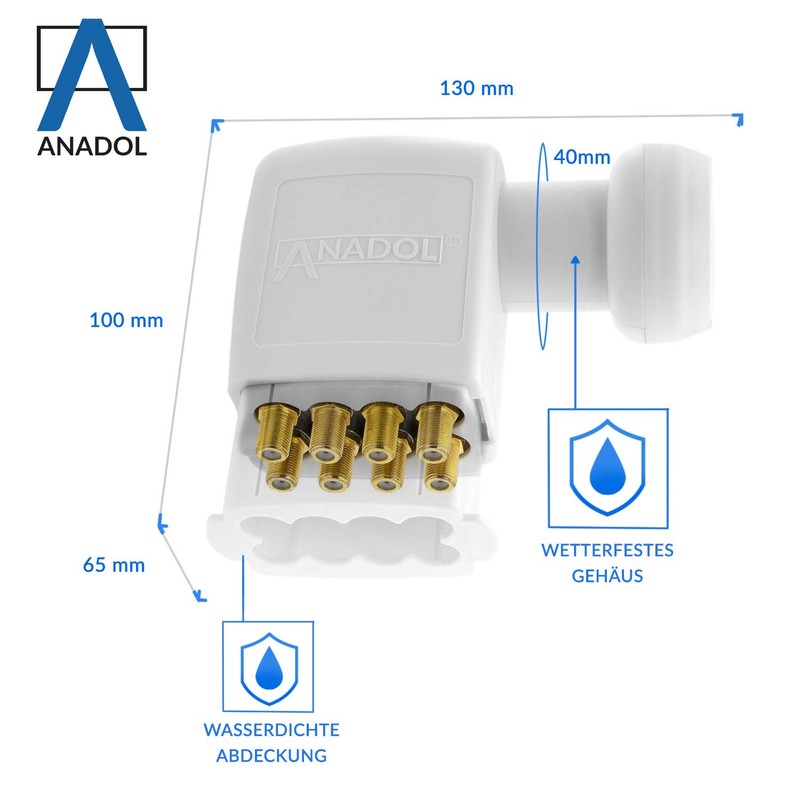 Anadol Gold Line LNB 0.1 dB Including Gold-Plated F-Connector