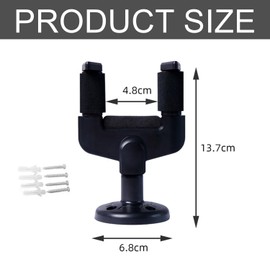 Norhogo Auto Lock Wall Mountable Universal Guitar Hanger with Base, Guitar Hanger Wall Mount, Guitar Holder Wall Stand Support for Electric, Classical, Bass Guitar Stand, Ukulele, Guitar Accessory