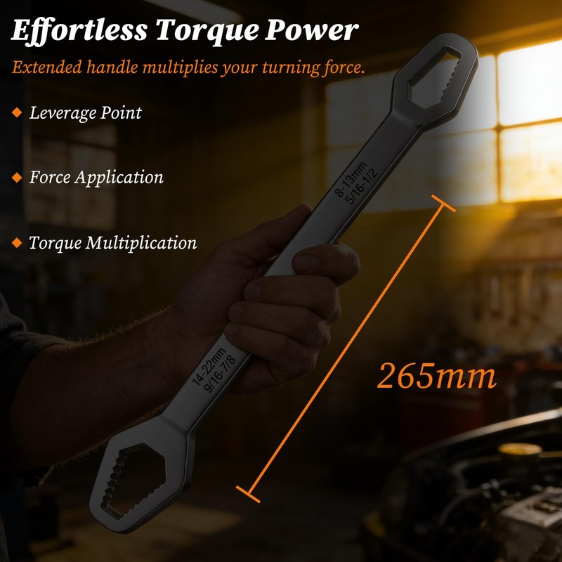 2Pcs Universal Self Adjusting Wrench 8–22mm Dual-Ended Self-Tightening Multifunctional Sink