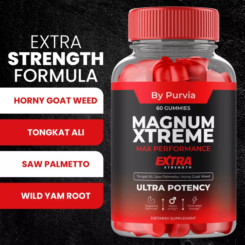 Purvia Magnum Xtreme Gummies with Extra Strength Formula for Overall