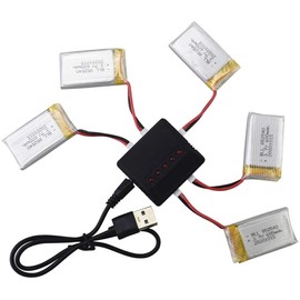 sea jump Lipo Battery Charger+5Pcs 3.7V 600mAh Battery 5in1 for Syma X5C X5C-1 X5 X5SC X5SW H5C V931 S5C S5W SS40 FQ36 T32 T5W H42 CW4 Helicopter Part