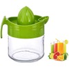 Glass Manual Fruit Juicer Lemon Lime Orange Citrus Squeezer Hand