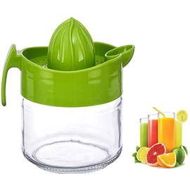 Glass Manual Fruit Juicer Lemon Lime Orange Citrus Squeezer Hand Press Easy to Use Kitchen Gadgets (Green)