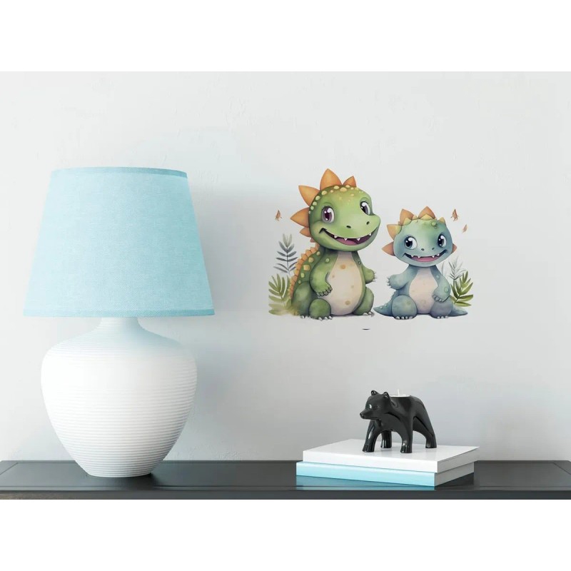 Adorables Calcomanías De Pared De Dinosaurios Para Guardería