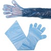 HQLESHUI 50 Pieces 35 inch Veterinary Dressing Gutting Gloves Long Shoulder Length Disposable Gloves Hunting Field Dressing Gloves for Field Dressing Cow Palpation Gutting (Blue)
