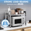 Virvia Extendable Microwave Oven Rack，Adjustable Microwave Stand Kitchen Counter Shelf