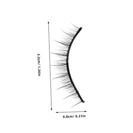 SEWACC 1 Pair Doll False Eyelashes Doll Eyelash Strips Faux Lashes Fake Doll Accessories Doll Making Accessories Dolls Eye Make up Accessory DIY Lash Extension Kit False Lashes Pp Black