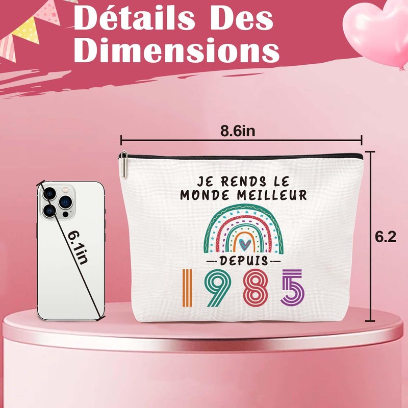 Women's 40th Birthday Gift, 40th Birthday Women's Make-Up Bag, 40th