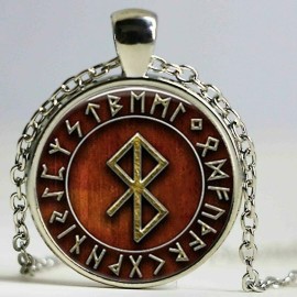 Fashion Jewelry VIKING RUNE NORDIC NORSE charm pendant Sterling Silver 925 22" necklace gift