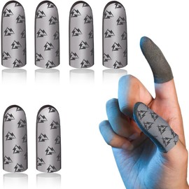 EAVUYIS Pack of 6 gaming finger sleeves, gaming finger sleeves, particularly comfortable and stable finger sleeves, unique elastane fibres, including microfibre cloth, breathable
