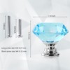 ANJUU 10 Pcs 30mm Diamond Shape Crystal Glass Cabinet Knobs